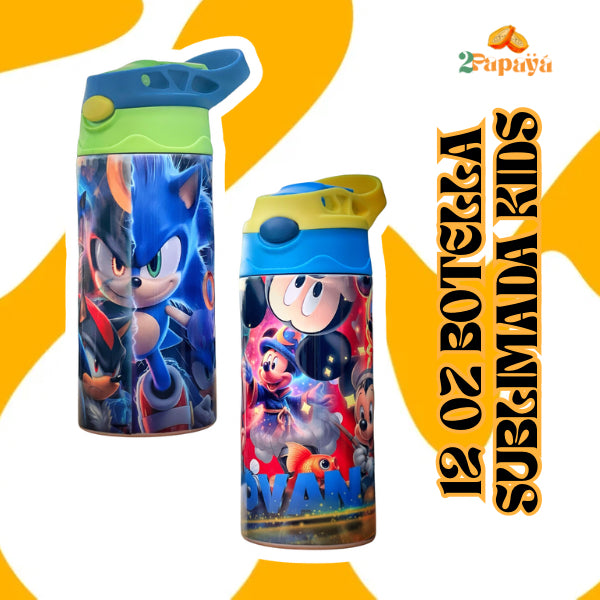 Botella Sublimada 12 oz (Kids)